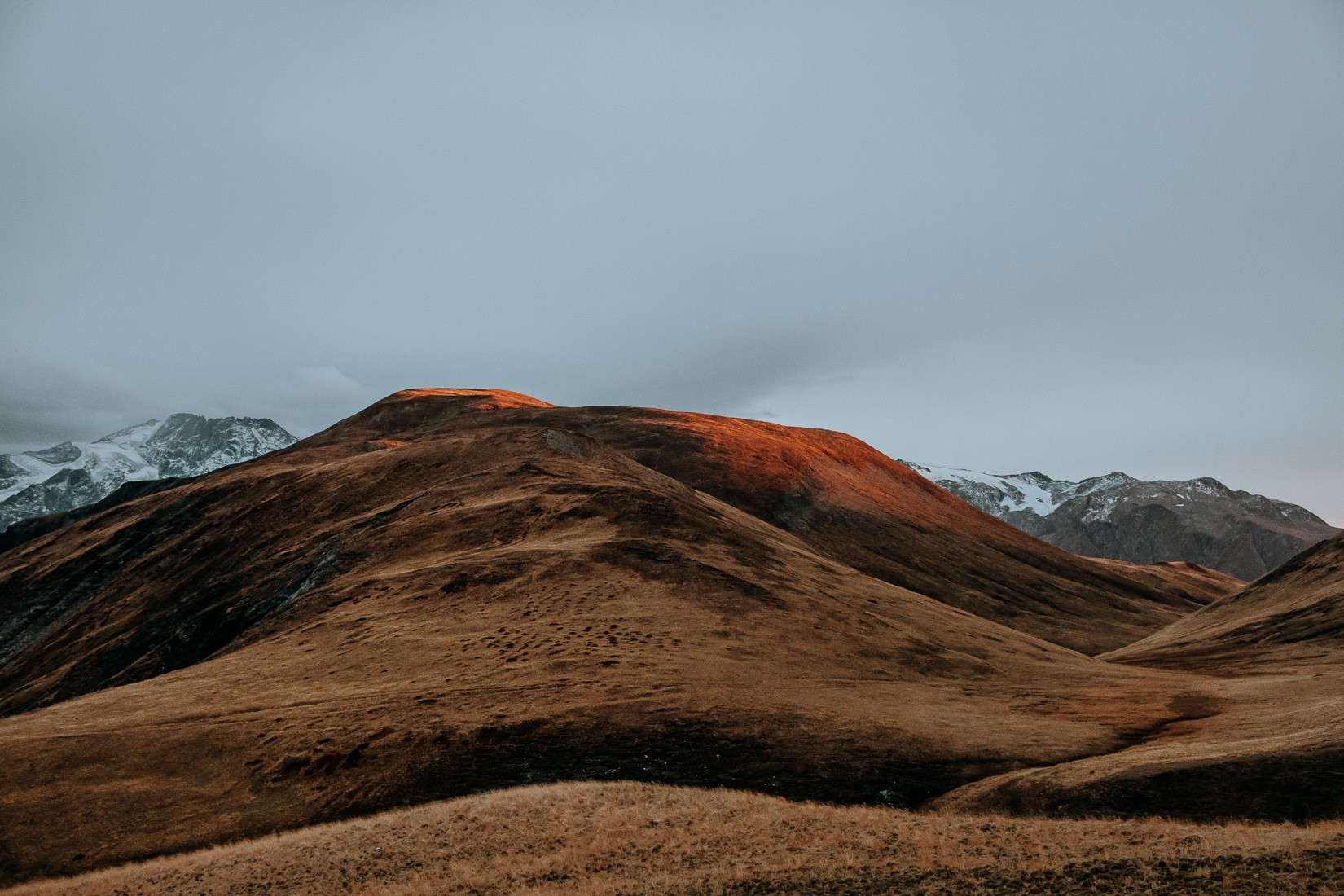 Le plateau d'Emparis au coucher de soleil