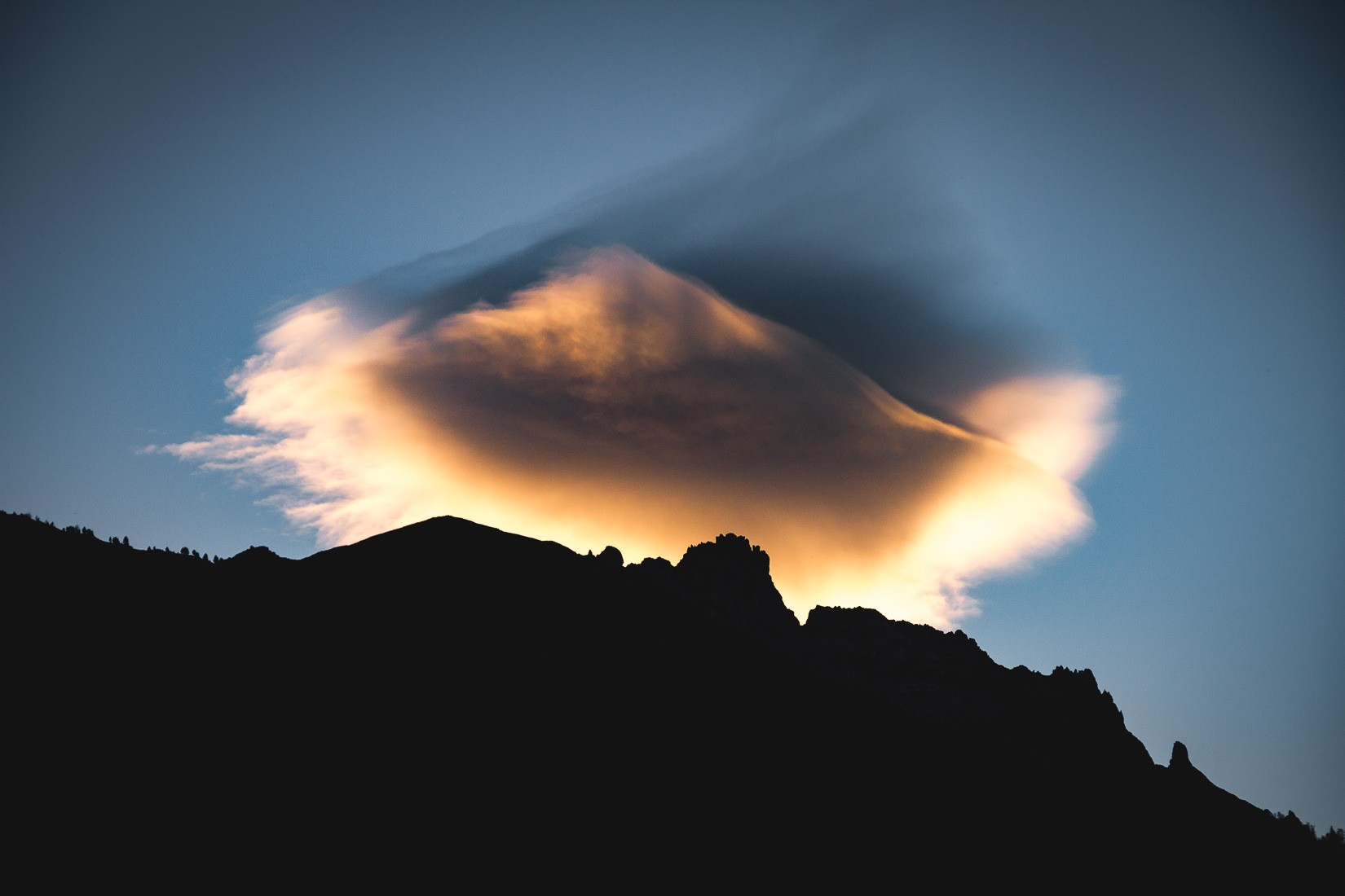 Un nuage étonnant dans la vallée de la Clarée