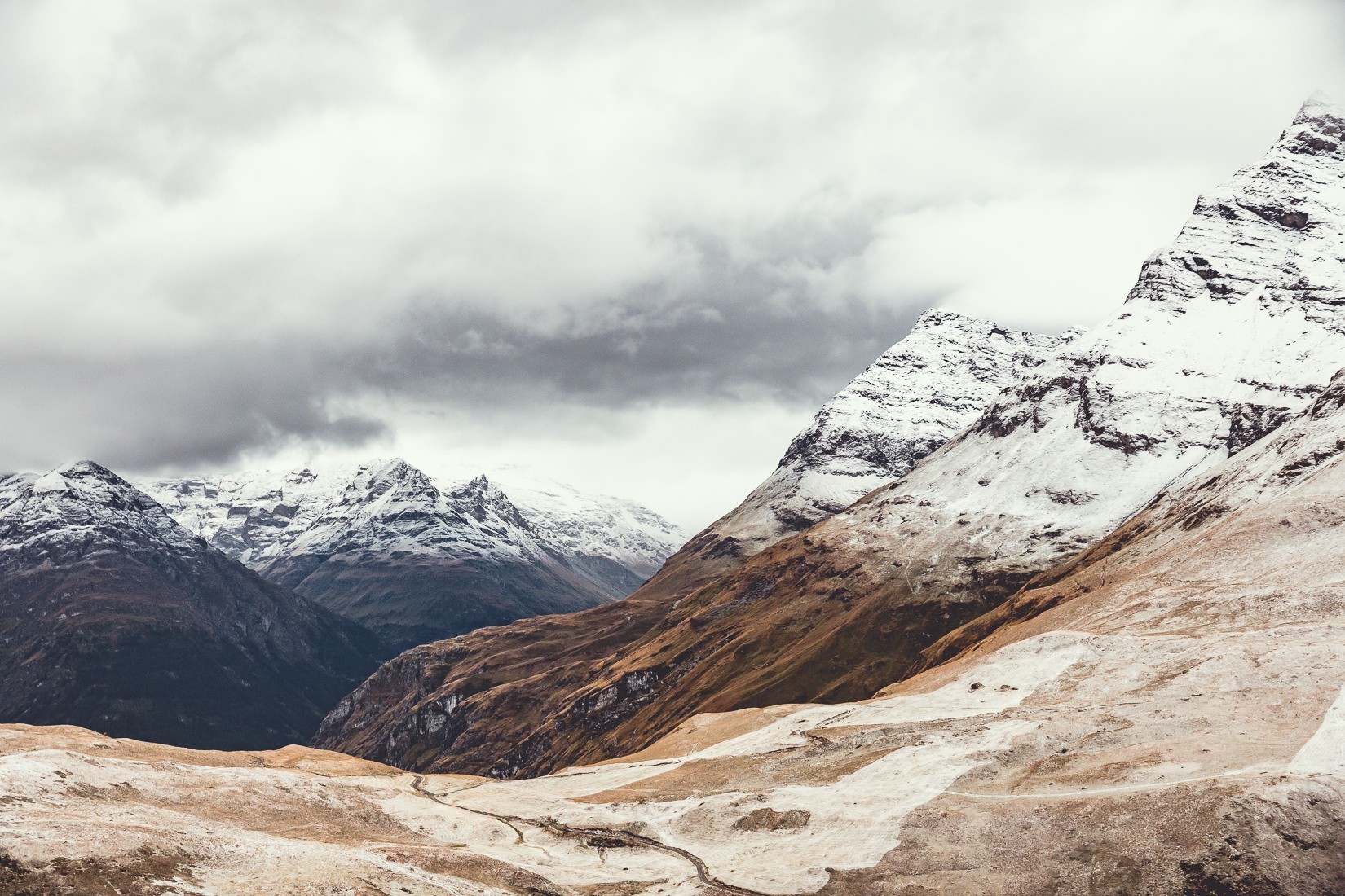 En descendant du col de l'Iseran