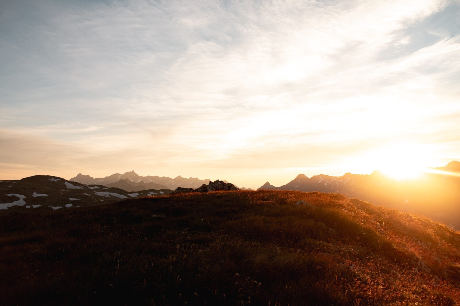 Un coucher de soleil sur Belledonne