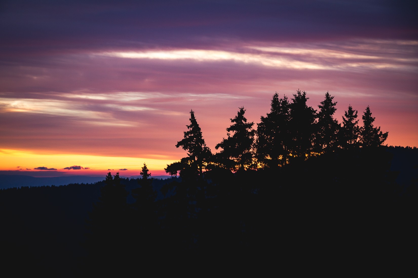 Coucher de soleil sur le Vercors