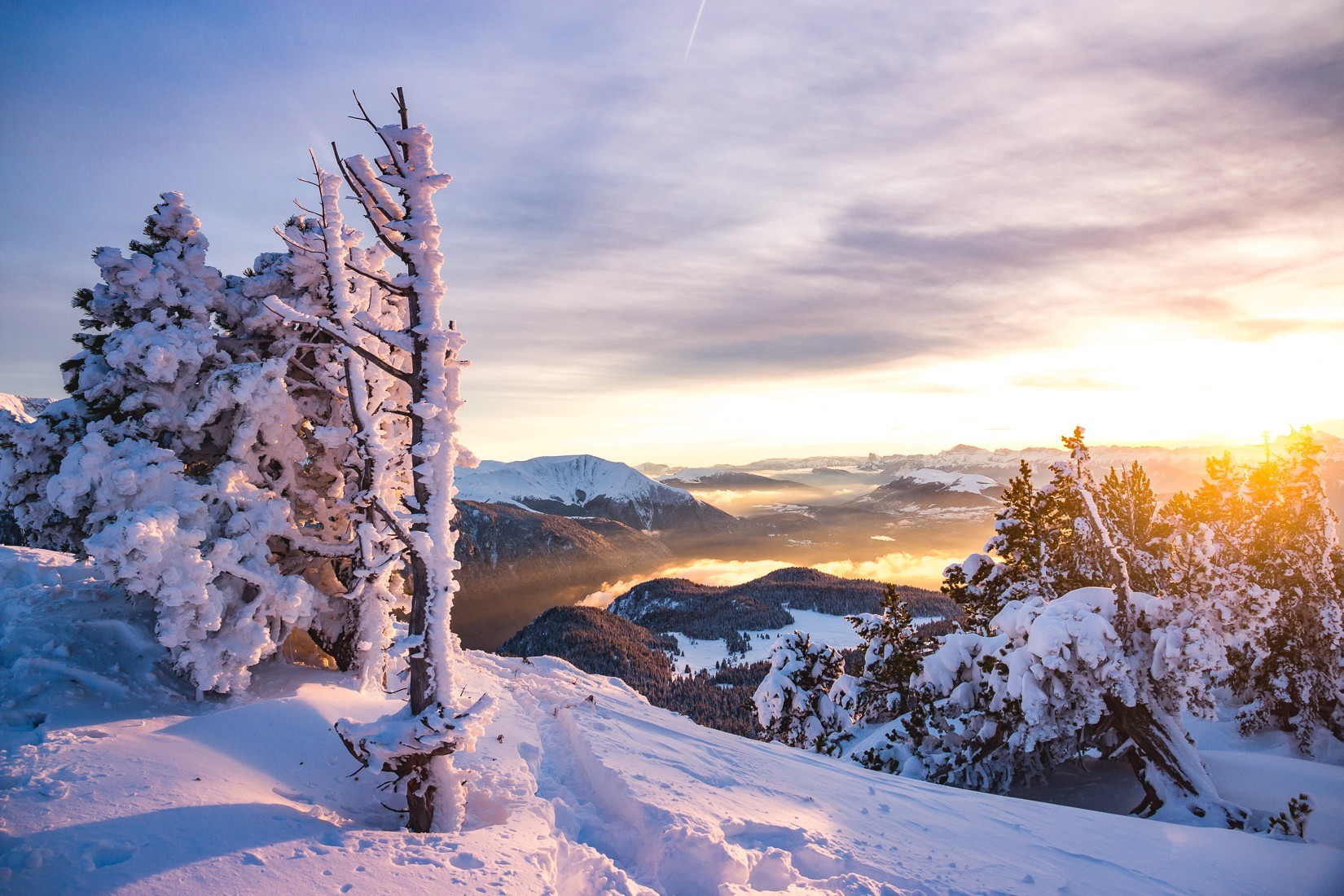 coucher de soleil depuis Chamrousse