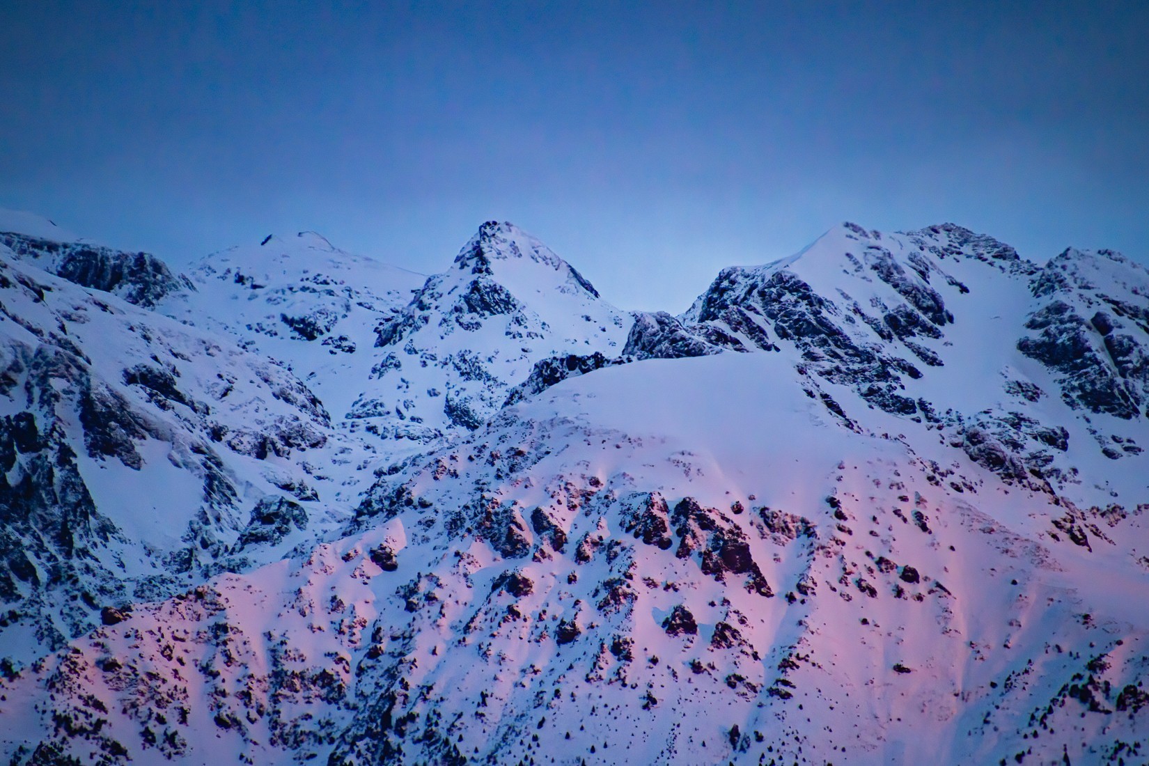 Les dernières lueurs sur la neige