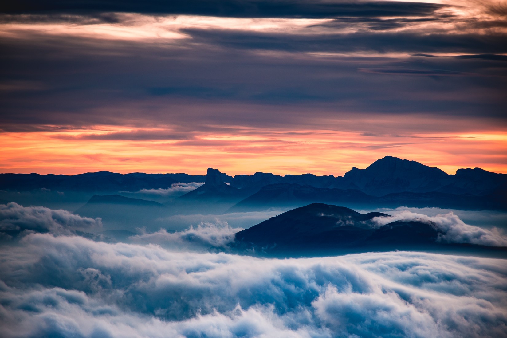 Une mer de nuages face au Vercors